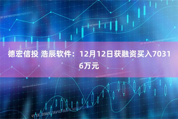 德宏信投 浩辰软件：12月12日获融资买入70316万元