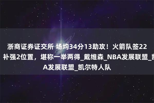 浙商证券证交所 场均34分13助攻！火箭队签22岁双能卫，补强2位置，堪称一举两得_戴维森_NBA发展联盟_凯尔特人队